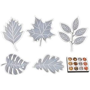 TLILY Palm Olive Leaf Shaped Cups Mats Silicone Casting Molds for DIY , Coasters,Soap Dish,Home Decor TLILY Palm Olive Leaf Shaped Cups Mats Silicone Casting Molds for DIY , Coasters,Soap Dish,Home Decor