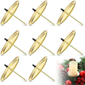 YMYNY Pieces 7.5 cm/ 2.95 inch metal plate candle holder Advent wreath candle holder Advent candle plate candle holder for Advent, Christmas, table YMYNY Pieces 7.5 cm/ 2.95 inch metal plate candle holder Advent wreath candle holder Advent candle plate candle holder for Advent, Christmas, table