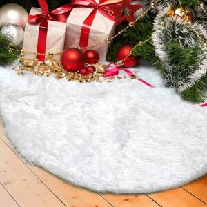 HOOPZI Plush Christmas Tree Skirt, Large White Christmas Tree Skirt Christmas Tree Skirts Apron Ornaments for Christmas Year Decoration by (30inch / 78cm) HOOPZI Plush Christmas Tree Skirt, Large White Christmas Tree Skirt Christmas Tree Skirts Apron Ornaments for Christmas Year Decoration by (30inch / 78cm)