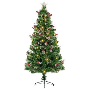PREMIER DECORATIONS Premier 1.8M (5ft) New Jersey Fibre Optic Artificial Christmas Tree with Berries & Pinecones (FT227071) PREMIER DECORATIONS Premier 1.8M (5ft) New Jersey Fibre Optic Artificial Christmas Tree with Berries & Pinecones (FT227071)