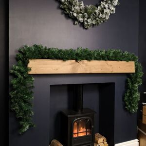 Premier Decorations - Premier 270cm (9ft) x 25cm Plain Green Christmas Garland Decoration Premier Decorations - Premier 270cm (9ft) x 25cm Plain Green Christmas Garland Decoration
