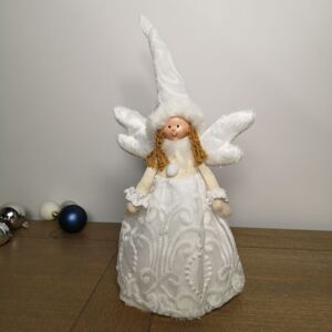 PREMIER DECORATIONS 35cm Premier Christmas Tree Top Angel Decoration in White PREMIER DECORATIONS 35cm Premier Christmas Tree Top Angel Decoration in White