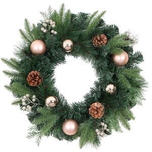 PREMIER DECORATIONS Premier 40cm Gold Bauble & Pine Cone Artificial Christmas Wreath (SSQ1038G-40) PREMIER DECORATIONS Premier 40cm Gold Bauble & Pine Cone Artificial Christmas Wreath (SSQ1038G-40)