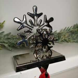 Premier Decorations - 16cm Premier Christmas Stocking Hanger Decoration in Snowflake Design Premier Decorations - 16cm Premier Christmas Stocking Hanger Decoration in Snowflake Design