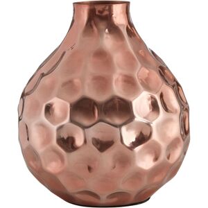 Premier Housewares - Copper Finish Decorative Vase/ Accentuated With Honey Comb Beaten Design Aluminum Vases For Decoration 25 x 30 x 25 Premier Housewares - Copper Finish Decorative Vase/ Accentuated With Honey Comb Beaten Design Aluminum Vases For Decoration 25 x 30 x 25