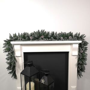 Premier Christmas Rocky Mountain Garland 2.7m Snow Flocked with Cones Premier Christmas Rocky Mountain Garland 2.7m Snow Flocked with Cones