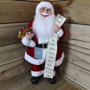 Premier - 60cm Standing Indoor Santa Claus / Father Christmas with List and Parcels Plush Decoration Premier - 60cm Standing Indoor Santa Claus / Father Christmas with List and Parcels Plush Decoration