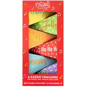 HARVEY & MASON Harvey&mason - Pyramid Kazoo Christmas Crackers Pack Of 6 Musical Family Festive Bright Colour HARVEY & MASON Harvey&mason - Pyramid Kazoo Christmas Crackers Pack Of 6 Musical Family Festive Bright Colour