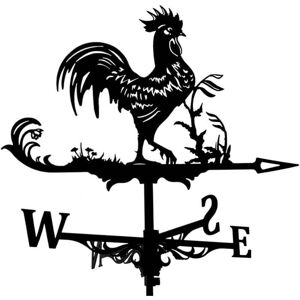 SNQ READCLY Vintage Metal Rooster Weather Vane for Garden, 35 x 60 cm, Black SNQ READCLY Vintage Metal Rooster Weather Vane for Garden, 35 x 60 cm, Black