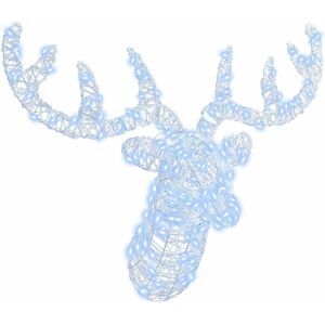 Reindeer Head with 140 LEDs Cold white 60 cm Acrylic vidaXL Reindeer Head with 140 LEDs Cold white 60 cm Acrylic vidaXL