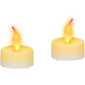 Relaxdays - Set of 48 led Tealight Candles, Flicker Flame Electric Lights, Yellow, Atmospheric, Batteries Operated, White Relaxdays - Set of 48 led Tealight Candles, Flicker Flame Electric Lights, Yellow, Atmospheric, Batteries Operated, White