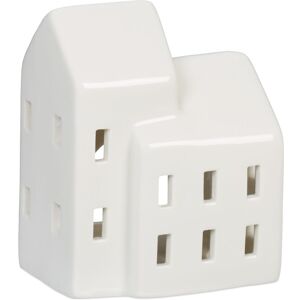 Relaxdays - Tea Light House Ceramic, Light through Windows, for 1 Candle, hwd: 9.5 x 7.5 x 6 cm, Cute Table Decor, White Relaxdays - Tea Light House Ceramic, Light through Windows, for 1 Candle, hwd: 9.5 x 7.5 x 6 cm, Cute Table Decor, White