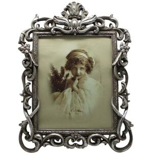 Biscottini - Resin made antiqued silver finish heart.shaped W29,5xDP2xH39 cm sized free-standing photo holder Biscottini - Resin made antiqued silver finish heart.shaped W29,5xDP2xH39 cm sized free-standing photo holder