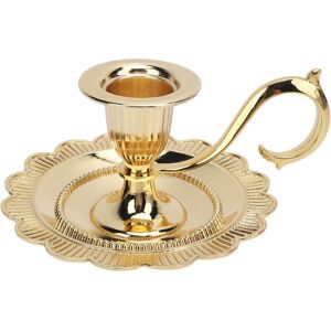 Groofoo - Retro Handheld Candlestick Holder Vintage Handle Stand Zinc Alloy European Style Table Candlelight Stand Home Decoration Gold Groofoo - Retro Handheld Candlestick Holder Vintage Handle Stand Zinc Alloy European Style Table Candlelight Stand Home Decoration Gold