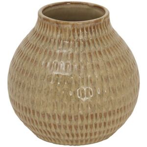 Sabbia Collection Medium Textured Vase - Ceramic - L19 x W19 x H27 cm - Brown Sabbia Collection Medium Textured Vase - Ceramic - L19 x W19 x H27 cm - Brown