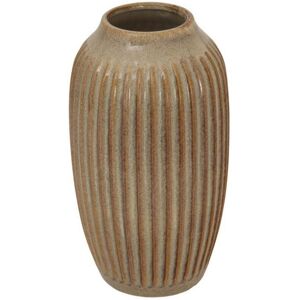 Sabbia Collection Ribbed Vase - Ceramic - L18 x W18 x H30 cm - Brown Sabbia Collection Ribbed Vase - Ceramic - L18 x W18 x H30 cm - Brown
