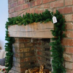 Samuel Alexander - 270cm (9ft) x 25cm Plain Green Christmas Garland Decoration Samuel Alexander - 270cm (9ft) x 25cm Plain Green Christmas Garland Decoration