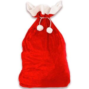 MEMKEY Santa Claus Hood - 1 Large Red Velvet Christmas Gift Bag, Red and White Gift Bags for Christmas Party Costumes (50 x 70 cm) MEMKEY Santa Claus Hood - 1 Large Red Velvet Christmas Gift Bag, Red and White Gift Bags for Christmas Party Costumes (50 x 70 cm)