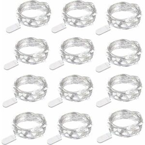 HOOPZI Set of 12 Battery Powered String Lights (Included) 2M 20 led String Lights in Multicolor Copper Wire for Christmas Decorations, Weddings, Parties, HOOPZI Set of 12 Battery Powered String Lights (Included) 2M 20 led String Lights in Multicolor Copper Wire for Christmas Decorations, Weddings, Parties,