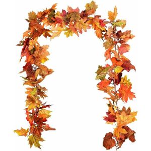 DEWDAT Set of 2 Autumn Maple Leaf Wreaths, Hanging Vine Wreaths Artificial Fall Leaves Garland Thanksgiving Decorations for Home Wedding Fireplace Christmas DEWDAT Set of 2 Autumn Maple Leaf Wreaths, Hanging Vine Wreaths Artificial Fall Leaves Garland Thanksgiving Decorations for Home Wedding Fireplace Christmas