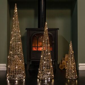 Samuel Alexander Gold Glitter Twist Christmas Cone Trees - Christmas Trees Samuel Alexander Gold Glitter Twist Christmas Cone Trees - Christmas Trees