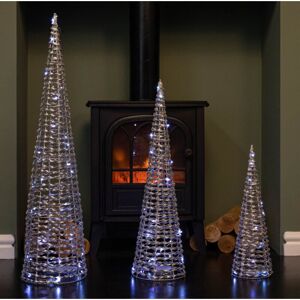 Samuel Alexander Silver Glitter Twist Christmas Cone Trees - Christmas Trees Samuel Alexander Silver Glitter Twist Christmas Cone Trees - Christmas Trees