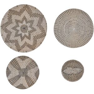 Beliani Laocai Seagrass Wall Decor Set - Boho Style Beliani Laocai Seagrass Wall Decor Set - Boho Style