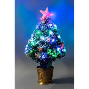 Shatchi - 2ft 60cm Pre Lit led Fibre Optic Christmas Tree With Snow Xmas Home Decor Decorations Shatchi - 2ft 60cm Pre Lit led Fibre Optic Christmas Tree With Snow Xmas Home Decor Decorations