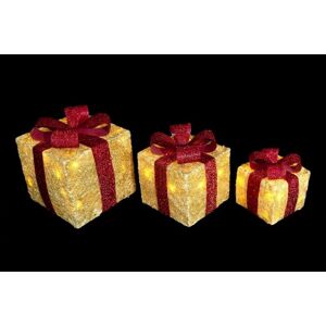 SHATCHI Gold sisal giftbox with 20LED SHATCHI Gold sisal giftbox with 20LED