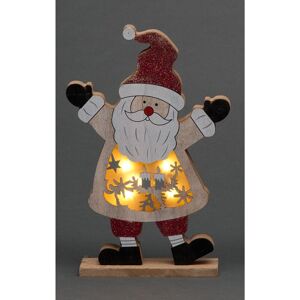 Shatchi - led Wooden Christmas Santa Home Indoor Table Decorations Ornaments Centrepiece, 27cm, Wood Shatchi - led Wooden Christmas Santa Home Indoor Table Decorations Ornaments Centrepiece, 27cm, Wood