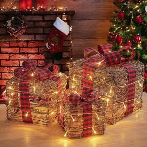 SHATCHI Rattan giftbox with 20LED SHATCHI Rattan giftbox with 20LED