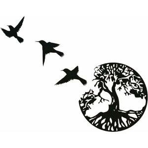 NEIGE Snow Metal Wall Art Tree Of Life With Birds Deco Black - 28CM/11.02in Tree Of Life Wall Decor Modern Wall Decor Metal Tree Family Sign Home Decor NEIGE Snow Metal Wall Art Tree Of Life With Birds Deco Black - 28CM/11.02in Tree Of Life Wall Decor Modern Wall Decor Metal Tree Family Sign Home Decor