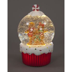 Snowtime Gingerbread Family Light-Up Snow Globe Water Spinner with Timer - 19cm Snowtime Gingerbread Family Light-Up Snow Globe Water Spinner with Timer - 19cm