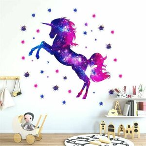 TRIMEC Sticker mural chambre d'enfant, sticker mural ciel étoilé licorne, papier peint vinyle, sticker mural, décoration pour fille, chambre d'enfant, TRIMEC Sticker mural chambre d'enfant, sticker mural ciel étoilé licorne, papier peint vinyle, sticker mural, décoration pour fille, chambre d'enfant,
