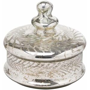 HILL INTERIORS The Noel Collection Foil Effect Large Trinket Jar - Glass - L16 x W16 x H15 cm - Silver HILL INTERIORS The Noel Collection Foil Effect Large Trinket Jar - Glass - L16 x W16 x H15 cm - Silver