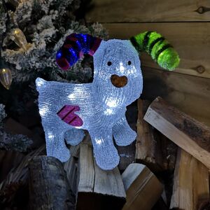 Snowtime - 31cm The Snowman Acrylic Snowdog Christmas Decoration with 24 Ice White LEDs Snowtime - 31cm The Snowman Acrylic Snowdog Christmas Decoration with 24 Ice White LEDs