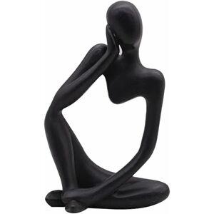 ALWAYSH The Thinker Statue, Resin Thinker Abstract Sculpture Statue Modern Character Figurines Home Decor Office Desk Ornament Birthday Gifts Black Left ALWAYSH The Thinker Statue, Resin Thinker Abstract Sculpture Statue Modern Character Figurines Home Decor Office Desk Ornament Birthday Gifts Black Left