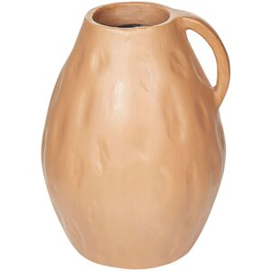 Beliani Handmade Ceramic Sand Beige Decorative Vase - Decor Beliani Handmade Ceramic Sand Beige Decorative Vase - Decor
