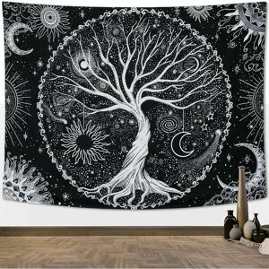 HOOPZI Tree of Life Tapestry Black and White starry Tapestry Aesthetic Wall Hanging Tapestries Home Decor for Bedroom,Living Room,Dorm (Tree of life, HOOPZI Tree of Life Tapestry Black and White starry Tapestry Aesthetic Wall Hanging Tapestries Home Decor for Bedroom,Living Room,Dorm (Tree of life,