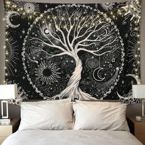 Longziming - Tree of Life Tapestry Moon and Black Sun Wall Hanging Psychedelic Tapestry Starry Mandala Hippie Wall Tapestry Wall Decor for Bedroom Longziming - Tree of Life Tapestry Moon and Black Sun Wall Hanging Psychedelic Tapestry Starry Mandala Hippie Wall Tapestry Wall Decor for Bedroom