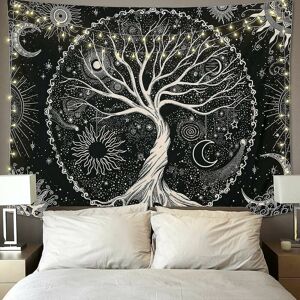NEIGE Tree of Life Tapestry Moon and Sun Black Tapestry Wall Hanging Psychedelic Tapestry Star Mandala Tapestry Hippie Wall Art Decor Bedroom Decor NEIGE Tree of Life Tapestry Moon and Sun Black Tapestry Wall Hanging Psychedelic Tapestry Star Mandala Tapestry Hippie Wall Art Decor Bedroom Decor