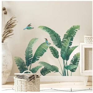 Linghhang - Tropical Plant Wall Stickers Green Palm Leaf Wall Decal Nature Plants Wall Sticker for Living Rooms Bedrooms Offices Sofa Background Wall Linghhang - Tropical Plant Wall Stickers Green Palm Leaf Wall Decal Nature Plants Wall Sticker for Living Rooms Bedrooms Offices Sofa Background Wall