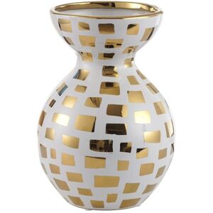 Vanity Living - Handmade White & Gold Decorative Ceramic Vase for Living Room Modern Home Decoration Accent Piece Vanity Living - Handmade White & Gold Decorative Ceramic Vase for Living Room Modern Home Decoration Accent Piece