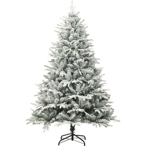 Artificial Christmas Tree with Flocked Snow Green 210 cm PVC&PE vidaXL Artificial Christmas Tree with Flocked Snow Green 210 cm PVC&PE vidaXL
