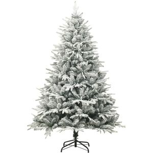 Artificial Christmas Tree with Flocked Snow Green 150 cm PVC&PE vidaXL Artificial Christmas Tree with Flocked Snow Green 150 cm PVC&PE vidaXL