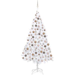 Artificial Pre-lit Christmas Tree with Ball Set White 240 cm vidaXL Artificial Pre-lit Christmas Tree with Ball Set White 240 cm vidaXL