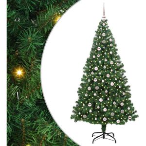 Artificial Christmas Tree with 300 LEDs with Stand Green 240 cm vidaXL Artificial Christmas Tree with 300 LEDs with Stand Green 240 cm vidaXL