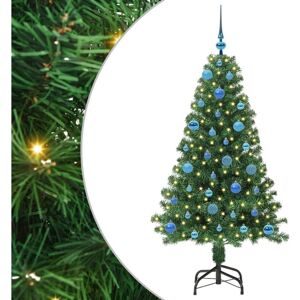 Artificial Christmas Tree with 150 LEDs with Stand Green 150 cm vidaXL Artificial Christmas Tree with 150 LEDs with Stand Green 150 cm vidaXL