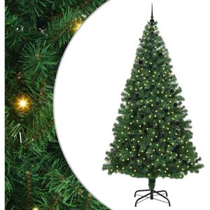 Artificial Christmas Tree with 300 LEDs with Stand Green 240 cm vidaXL Artificial Christmas Tree with 300 LEDs with Stand Green 240 cm vidaXL