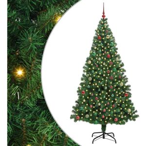 Artificial Christmas Tree with 300 LEDs with Stand Green 210 cm vidaXL Artificial Christmas Tree with 300 LEDs with Stand Green 210 cm vidaXL